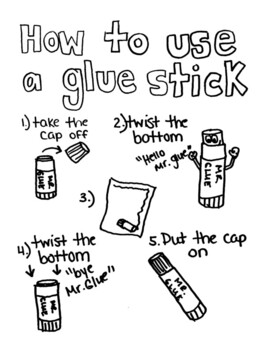 How to use a gluestick by MadisonCreateTeachInspire