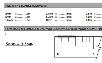 Preview of How to use a metric ruler? millimeters and centimeters