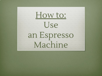 Preview of How to use an espresso machine