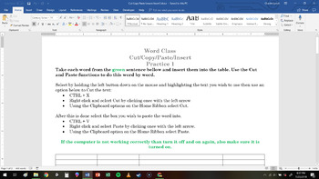 Preview of How to use the Cut, Copy, Paste and Insert on Microsoft Word