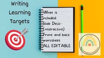 Preview of How to write Learning Targets| Education and Training Style