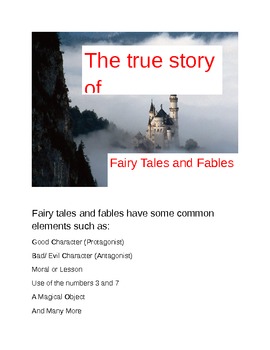 Preview of How to write a Fairy Tale or Fable