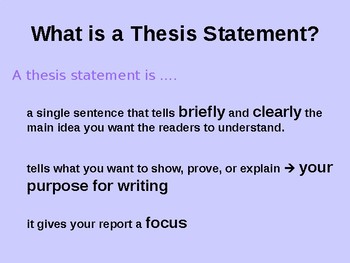 How to write a THESIS STATEMENT PowerPoint presentation | TPT