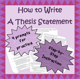 How to write a basic thesis statement - for middle school,