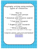 How to: Write a biography! Complete pack from START TO FIN