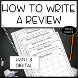 How to write a book review writing activity for book or mo