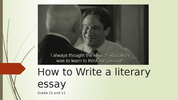 Preview of How to write a literary essay