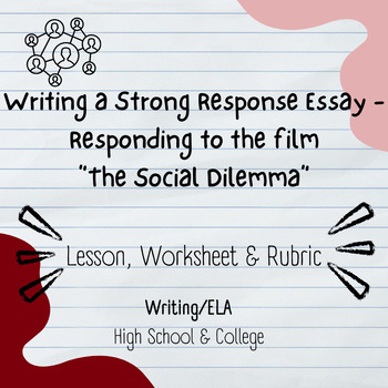 Preview of How to write a strong response essay - Lesson and assignments