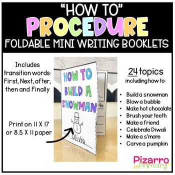 Preview of How to writing mini book | Procedure writing mini book | Procedural writing book