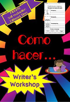 Preview of How to... writing unit SPANISH Como hacer... unidad de escritura +100 templates
