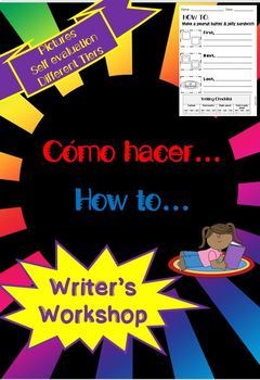 Preview of How to... writing unit in ENGLISH and SPANISH with SEVERAL templates