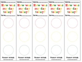 How was my day today? 5 Day Behavior Sheet - Traffic Light