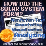 How was the Solar System formed- nonfiction text, visualiz