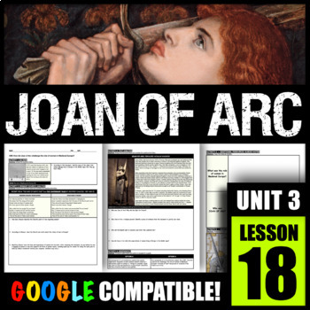 Joan Of Arc Worksheets u0026 Teaching Resources  Teachers Pay Teachers