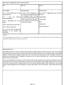 Preview of Howard B Wigglebottom it's okay to backaway lesson plan with ASCA standards