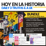 Hoy en la historia BUNDLE: 11 months of daily facts for Sp
