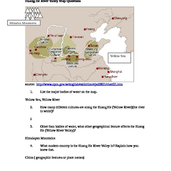 yellow river valley map