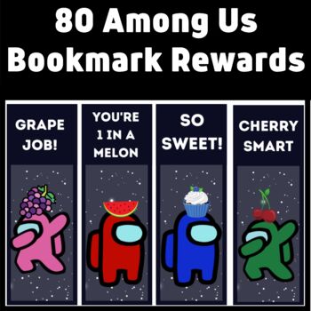 huge among us bookmark reward set by the classy classroom vip tpt