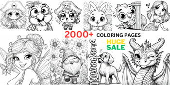 Preview of Huge Coloring Sheet for All Ages (2000+)