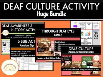 Preview of Huge Deaf Culture Activities Bundle - American Sign Language