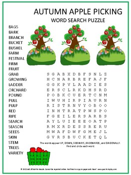 Huge Fall and Harvest Word Search Puzzle PDFs: 14 Autumn Activity Sheets