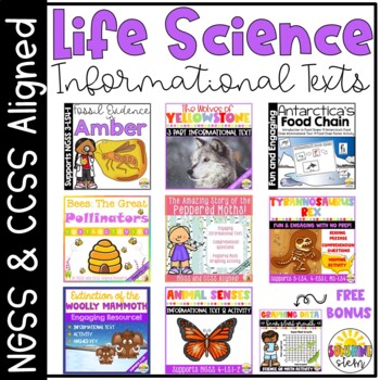Preview of Huge Life Science Informational Text Bundle! Great for Distance Learning!