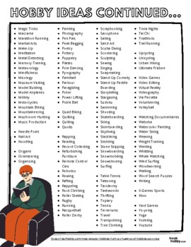 Huge List of Hobbies from A-Z (Popular Hobbies & Activities to Explore)