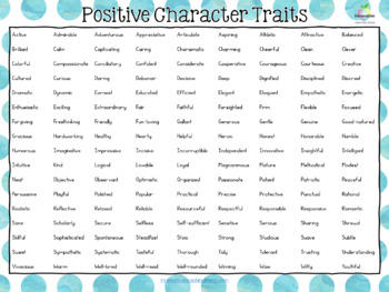 Preview of 327 Character Traits Posters | Positive, Negative & Neutral Traits for Writing