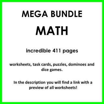 Preview of Huge Math Bundle - puzzles, worksheets, games