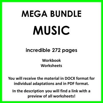 Preview of Huge Music Worksheet Bundle