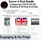 Huge No Prep Soccer Themed Reading & Writing Middle & High