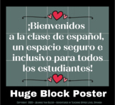 Huge blockposter to welcome students!