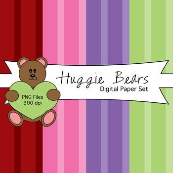 Preview of Huggie Bears Digital Papers Pack