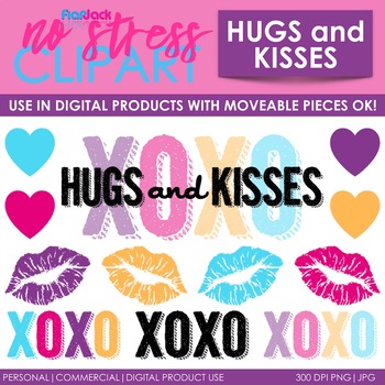 hugs and kisses clipart