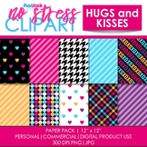 Hugs And Kisses Digital Papers