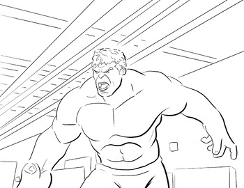 Preview of Hulk coloring page
