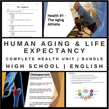 Preview of Human Aging & Life Expectancy - Complete Health Unit Bundle - English