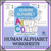 Human Alphabet - Form the Letter Worksheets - Occupational