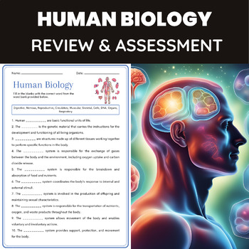 Preview of Human Biology Review & Assessment | Human Body Systems Test & Quiz