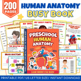 Human Anatomy Book 200+Worksheets | Busy Book | Preschool 