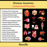 Human Anatomy Bundle | Science Vocabulary | Crossword Puzz