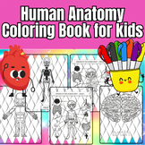 Human Anatomy Coloring Book for kids, Human Body Learning 