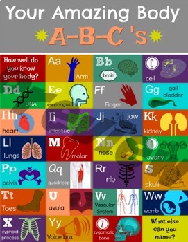 Preview of Human Body ABCs Poster