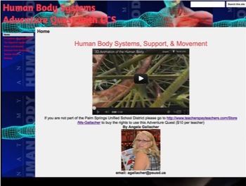 Preview of Human Body Adventure Quest with Common Core Standards