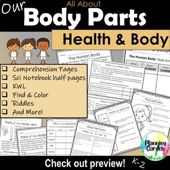 Preview of Our Body Parts: All About Body Parts {Human Body, Anatomy, Health, Body Parts}