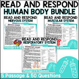 Human Body BUNDLE Reading Passage Comprehension & Quiz | S