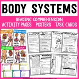 Human Body Body Systems Unit - Reading Passages, Activities, Task Cards, Posters