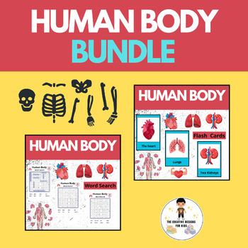 Preview of Bundle Human Body May Activities Printable Worksheets For Kids