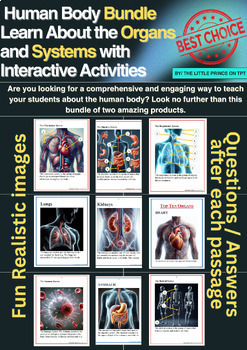 Preview of human body project , Human Body Bundle ( body Systems + Top ten Organs)