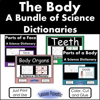 Preview of Human Body Bundle of Science Color, Cut, Glue Science Dictionaries